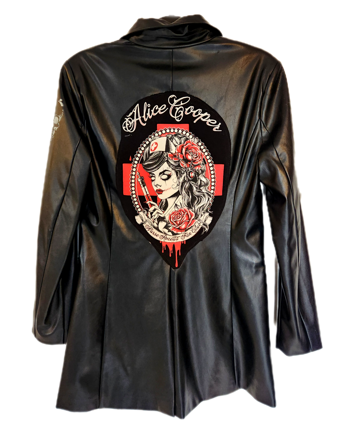 Womens vegan leather Goth Rock blazer jacket- size Small CLEARANCE!