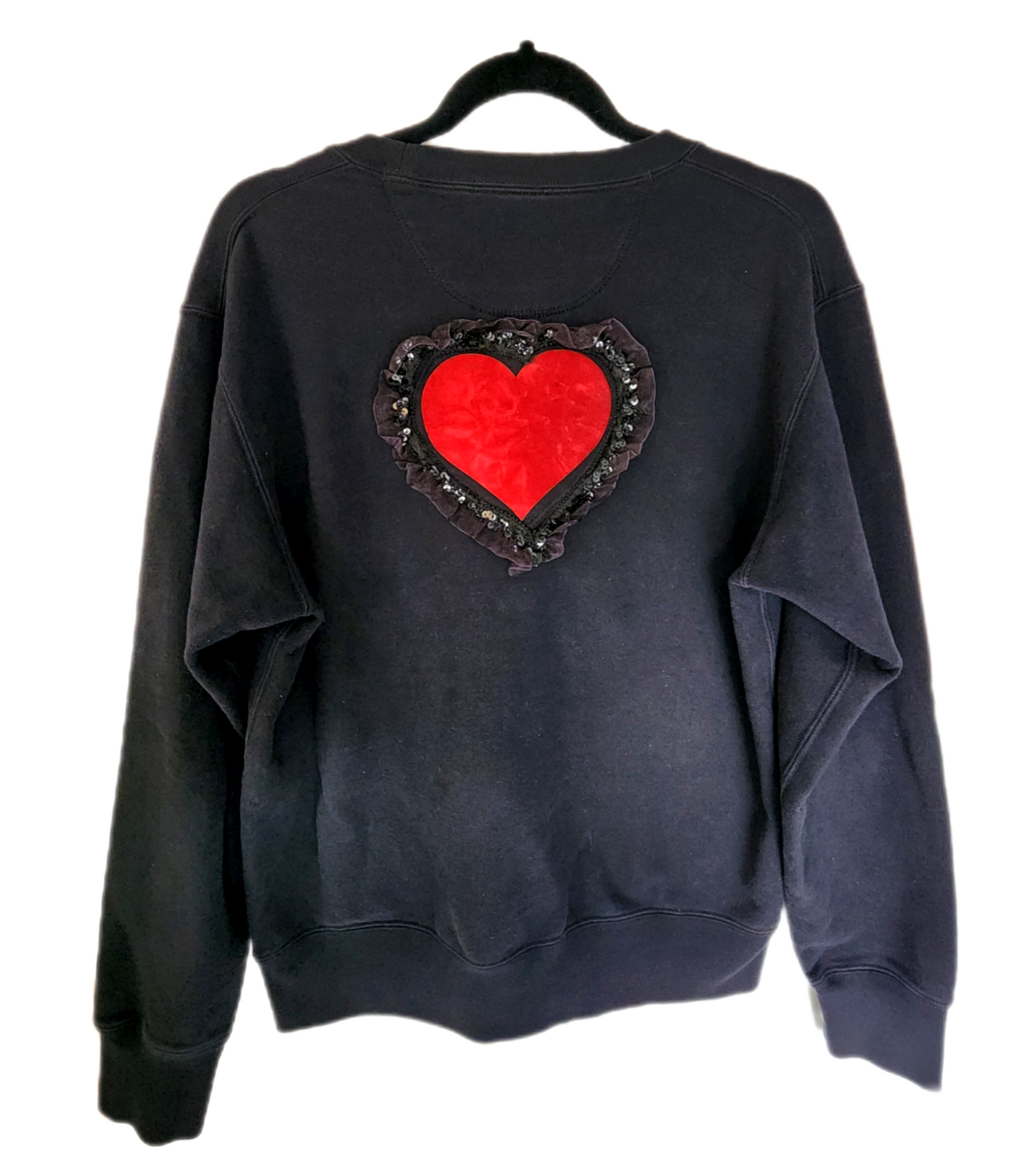 Womens Goth Rock Heart lace MCR sweater- size Medium