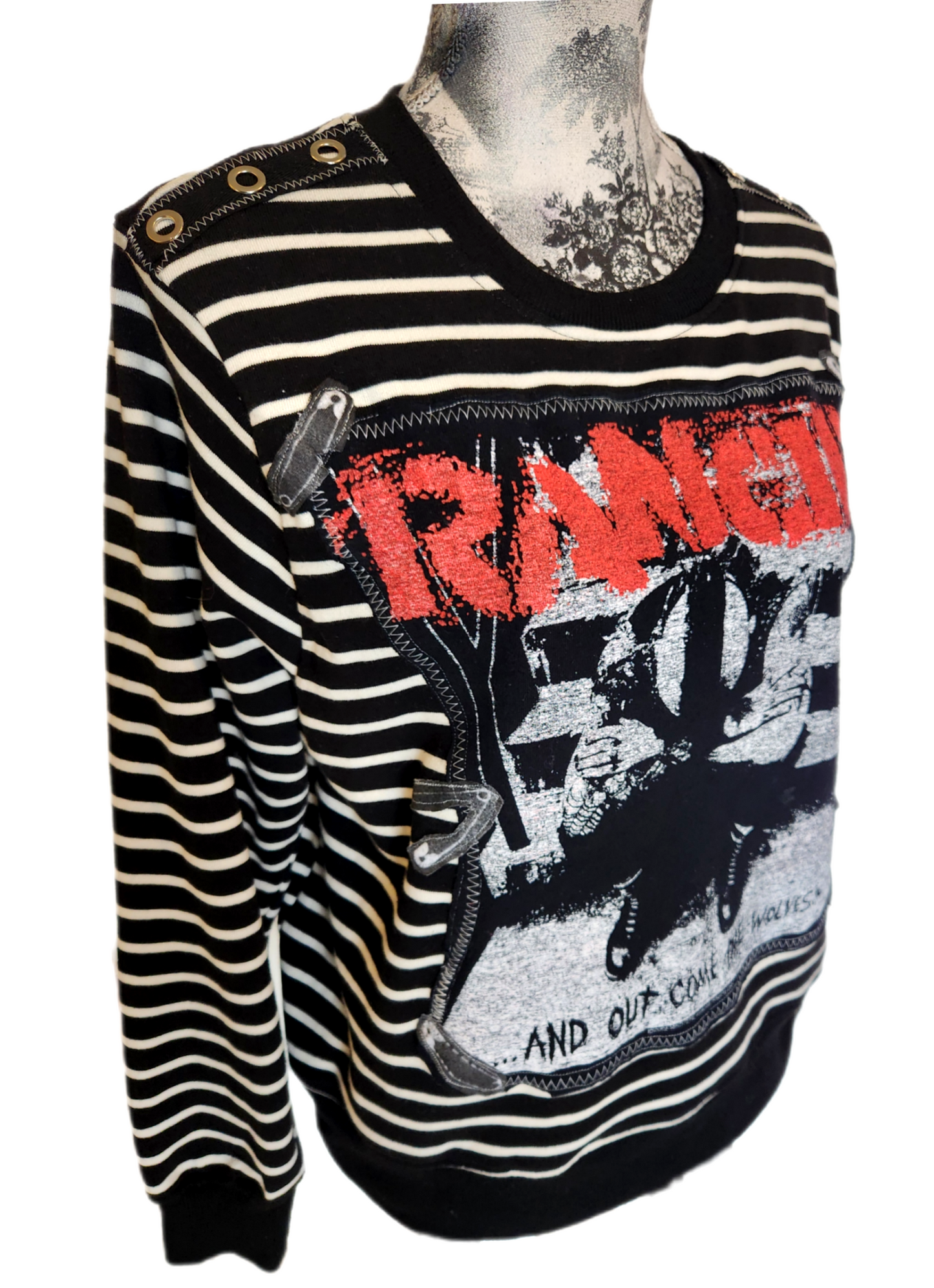 Womens upcycled Rancid sweater- size Medium