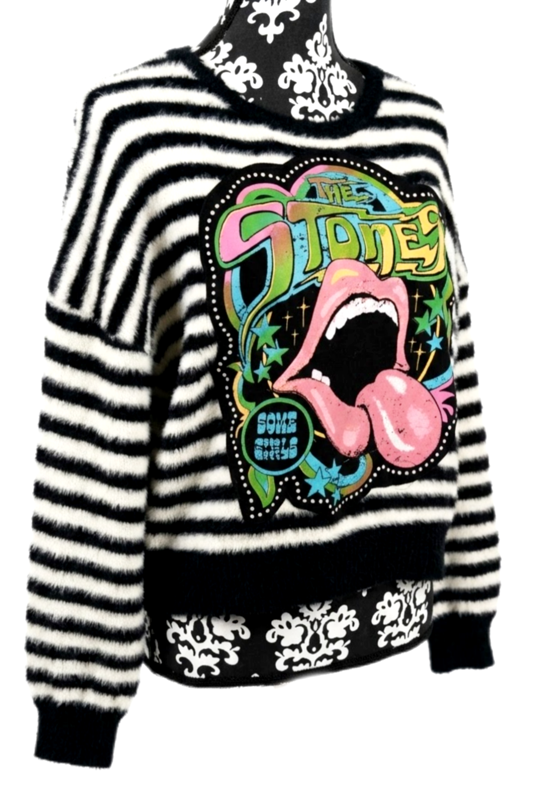Womens striped STONES sweater - size Large