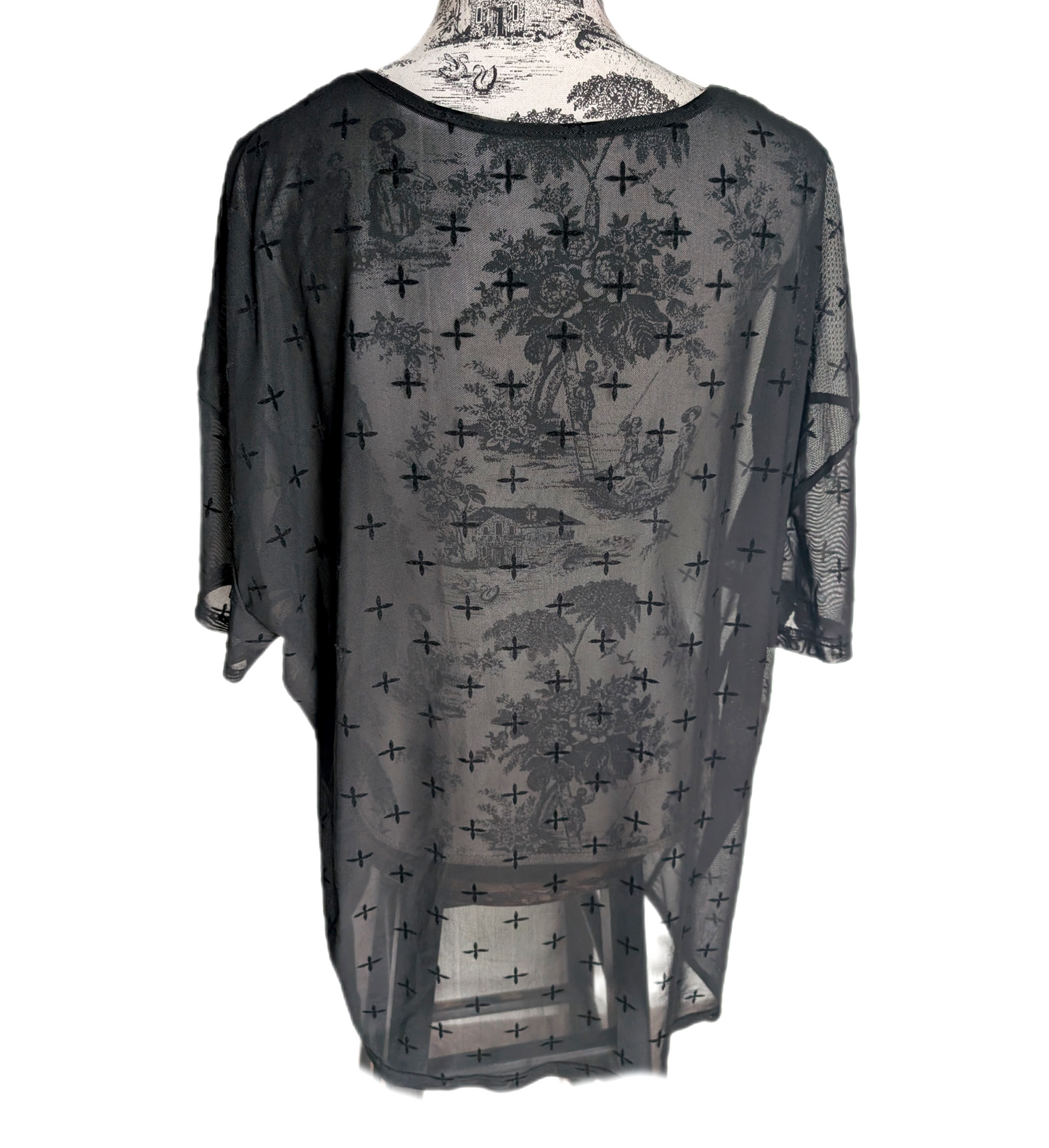 Womens sheer studded Metallica tunic top- size XL/ XXL