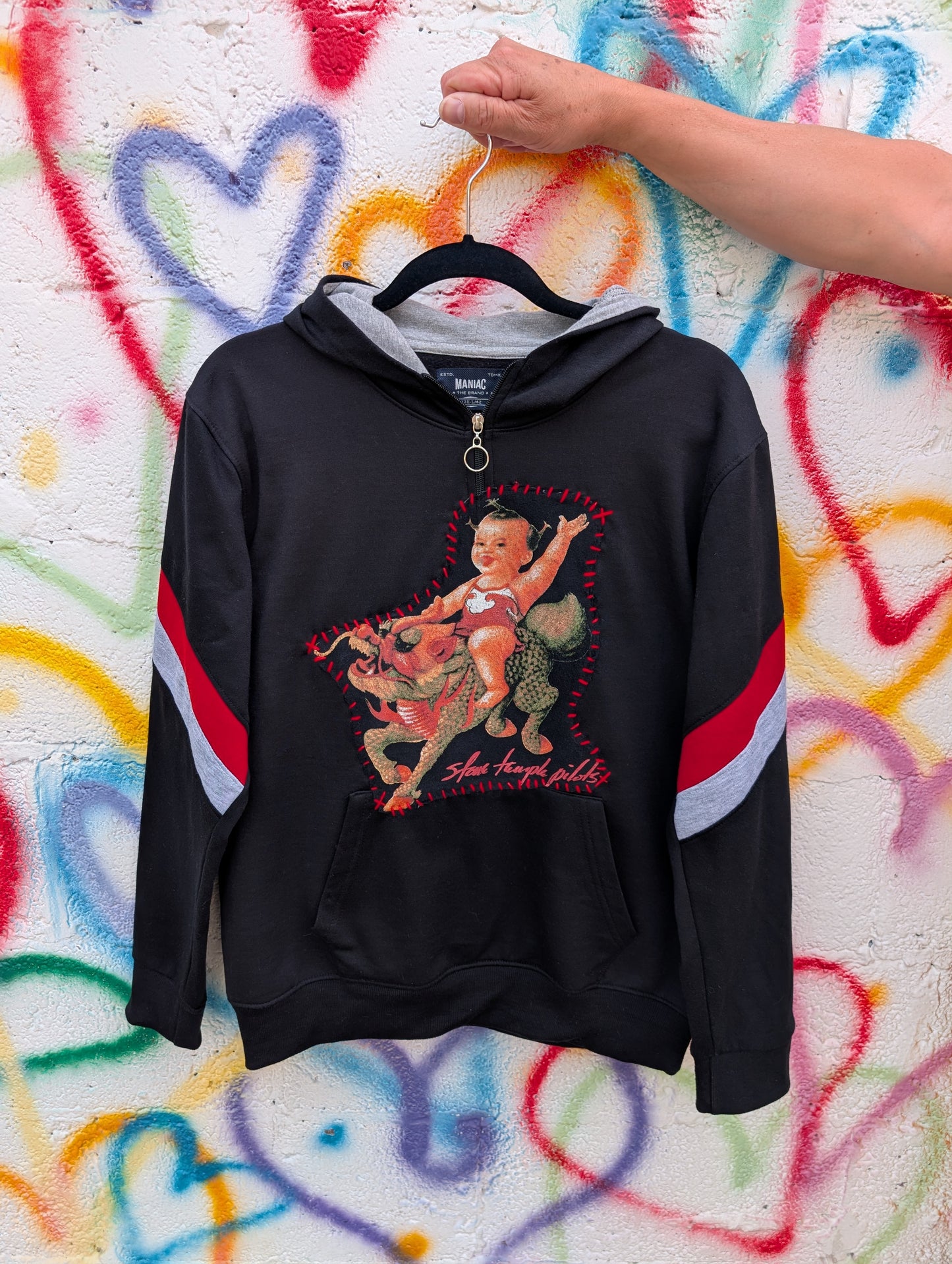 Gender neutral Stone Temple Pilots reworked Hoodie-men's M women's M-L