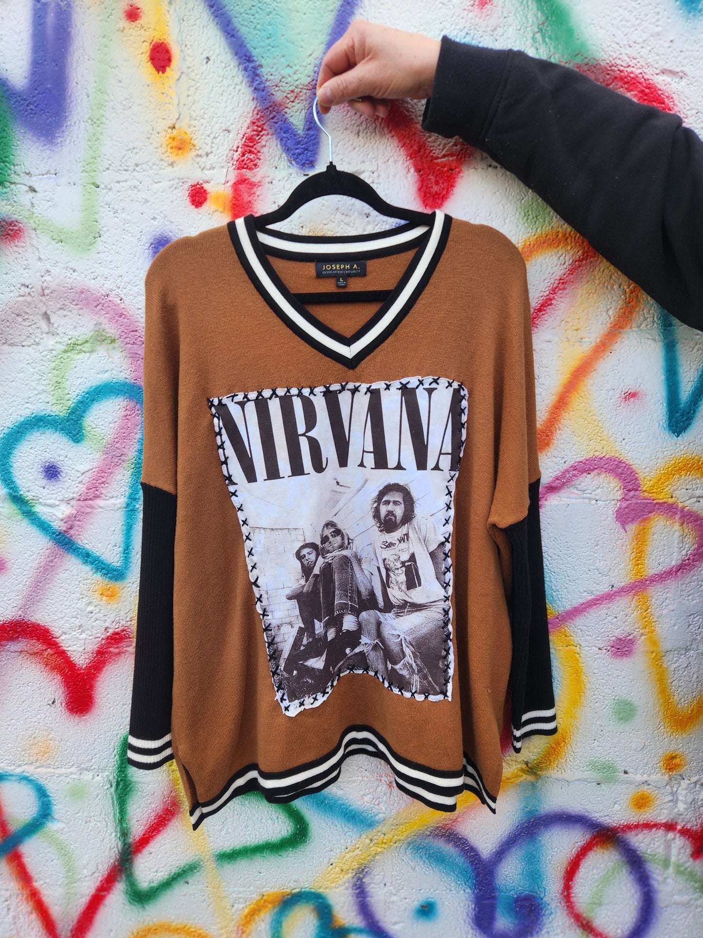 Gender Neutrel Nirvana sweater- Mens L/ womens L/ XL