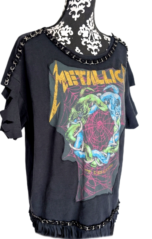 Womens Metallica The Struggle Within distressed Sweatshirt- size Large