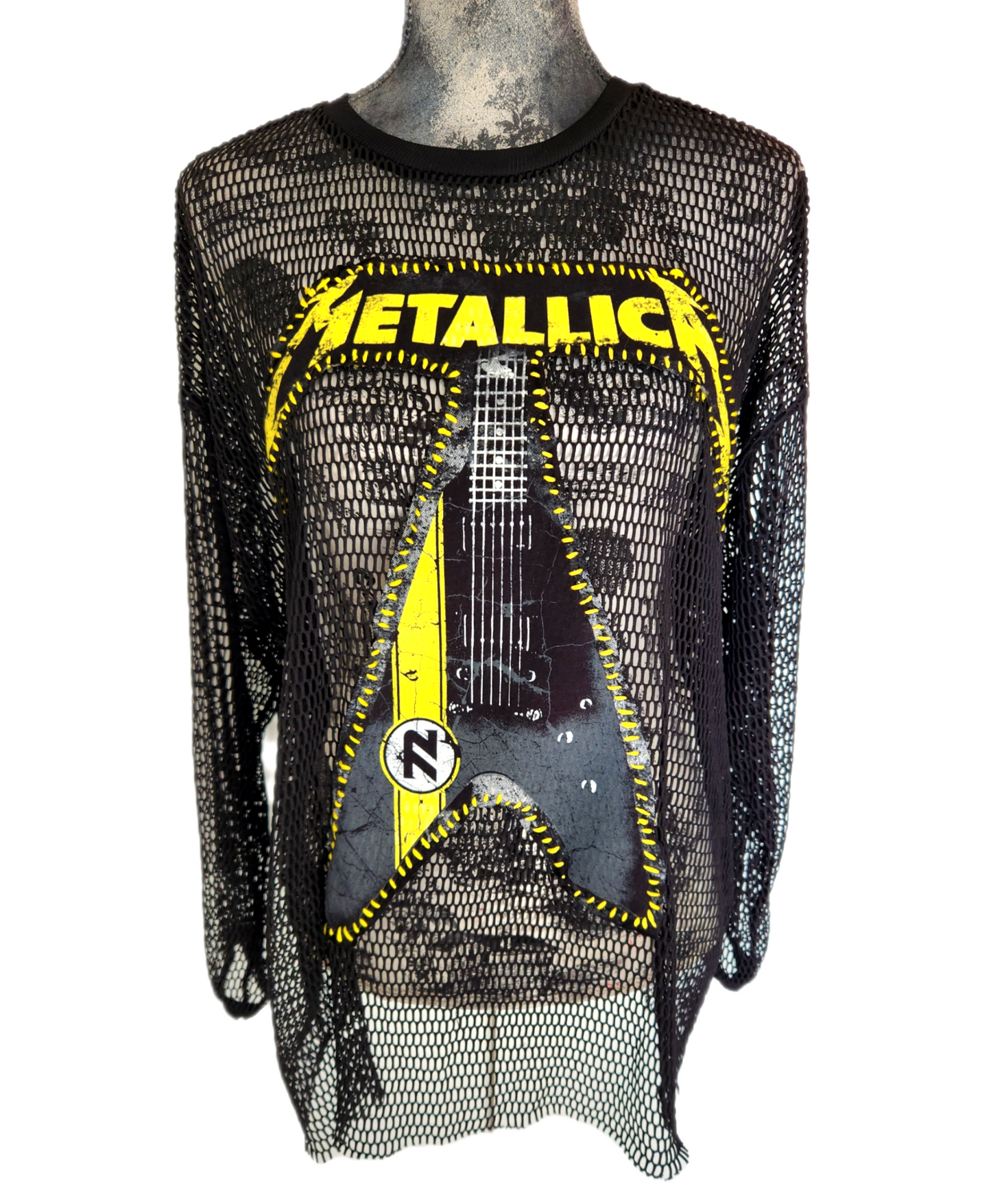 Womens Mesh top with Metallica- size L