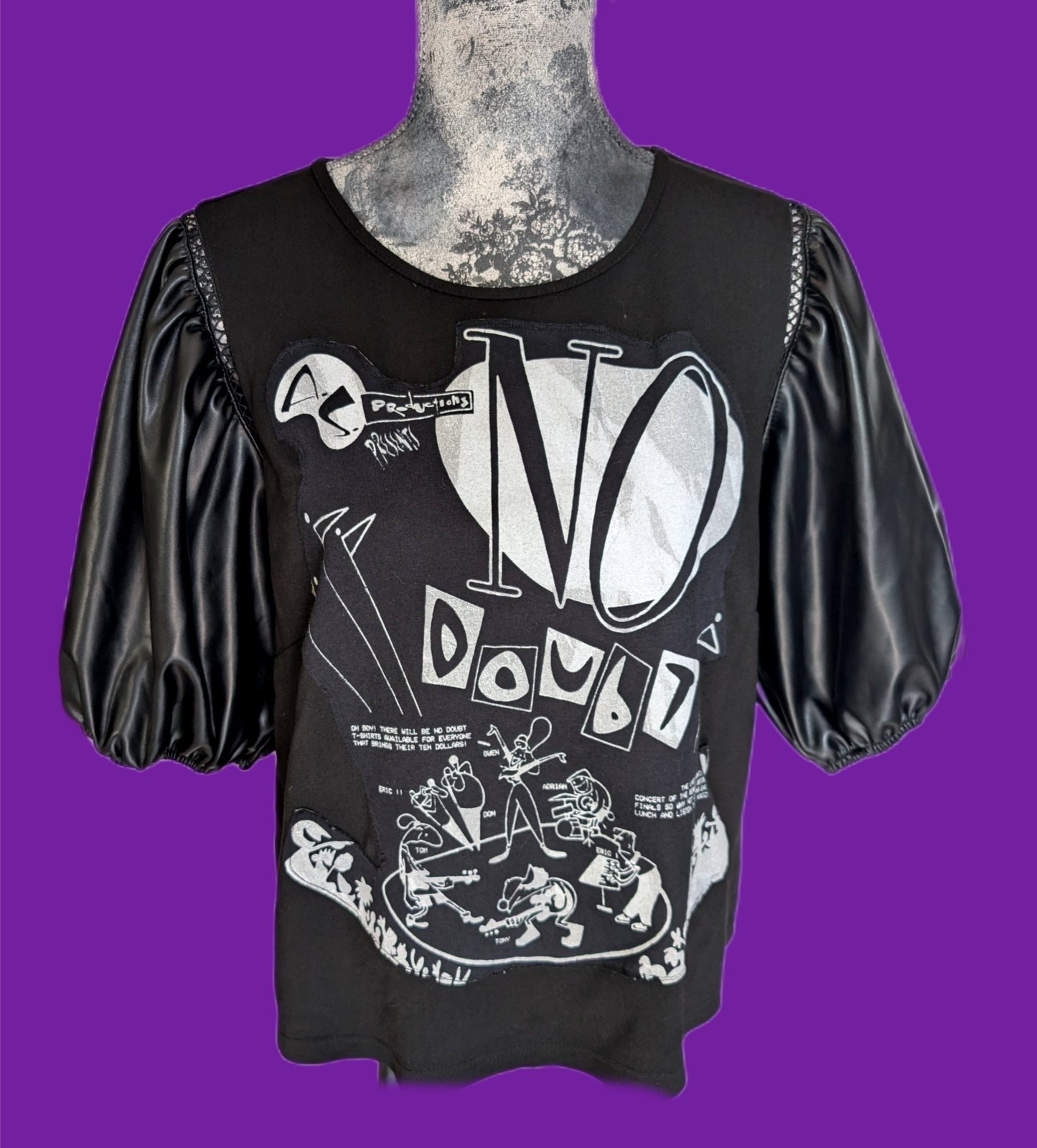 Womens reworked NO DOUBT top- XL