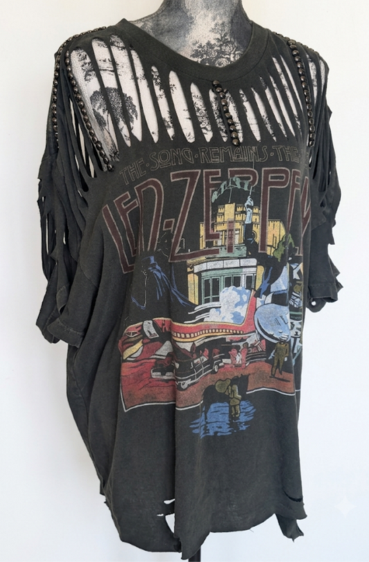 Distressed LED ZEPPELIN super soft tee- XXL