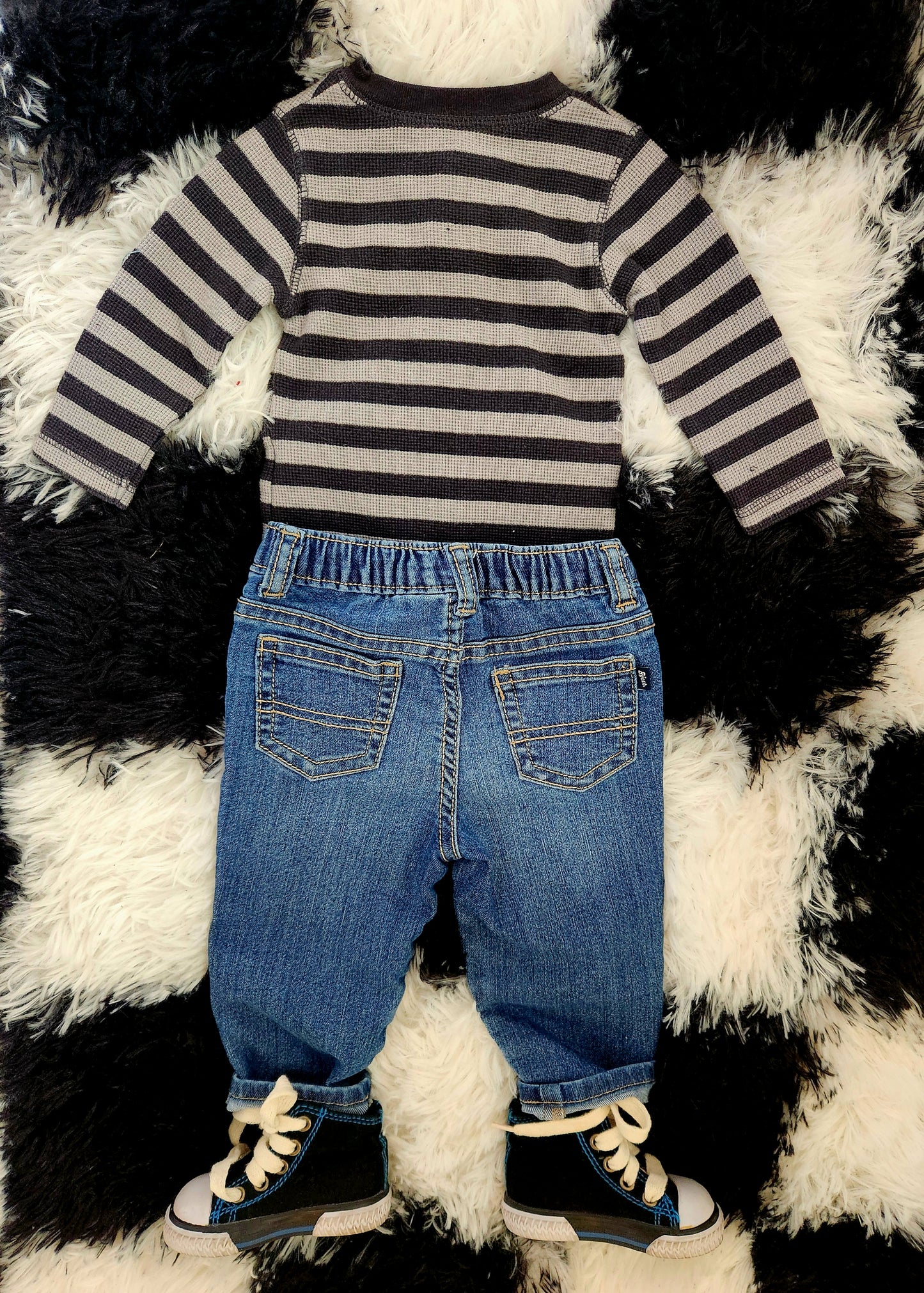 3 piece Baby Grunge rock set- size 6-9 mos