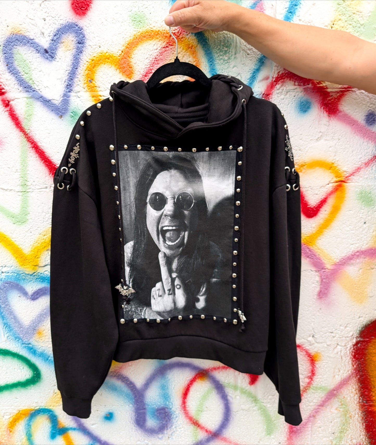 OZZY reworked Hoodie-Womens Large