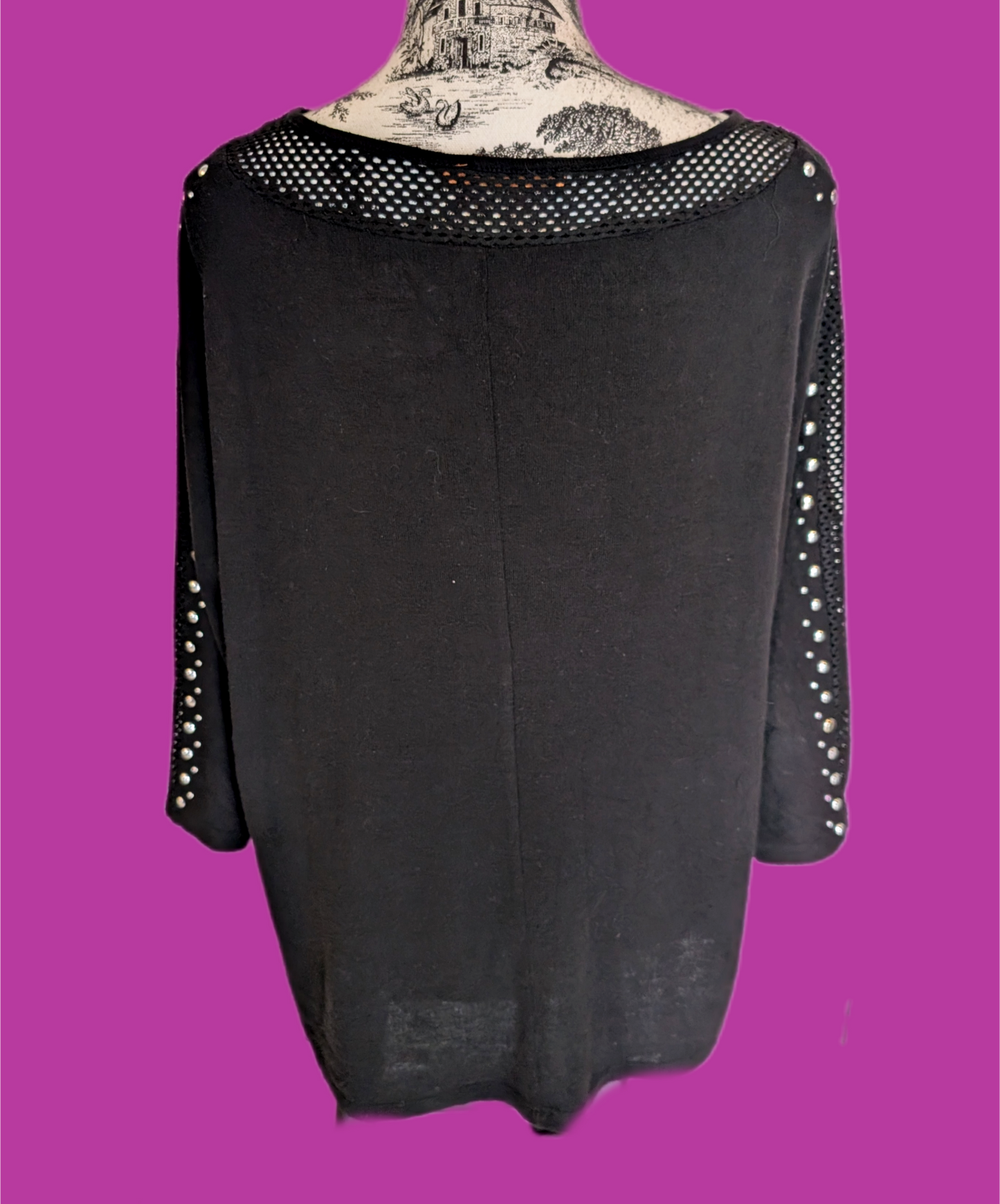 Reworked PRINCE studded sweater- womens XL