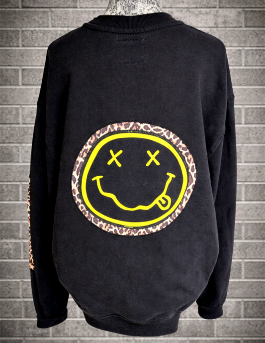 Upcycled NIRVANA sweatshirt- XL