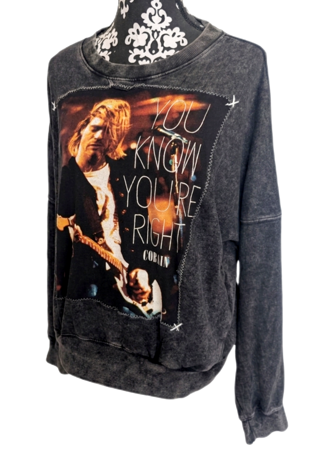 You Know You're Right Kurt sweatshirt- womens MEDIUM