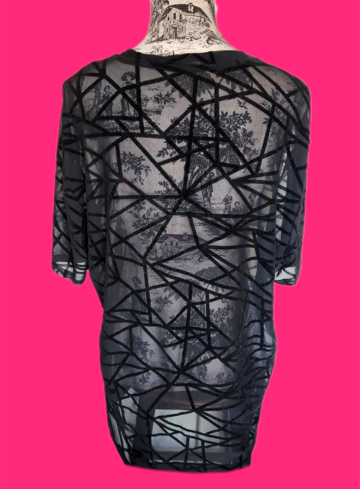 Womens Sheer Crue top- size L/ XL