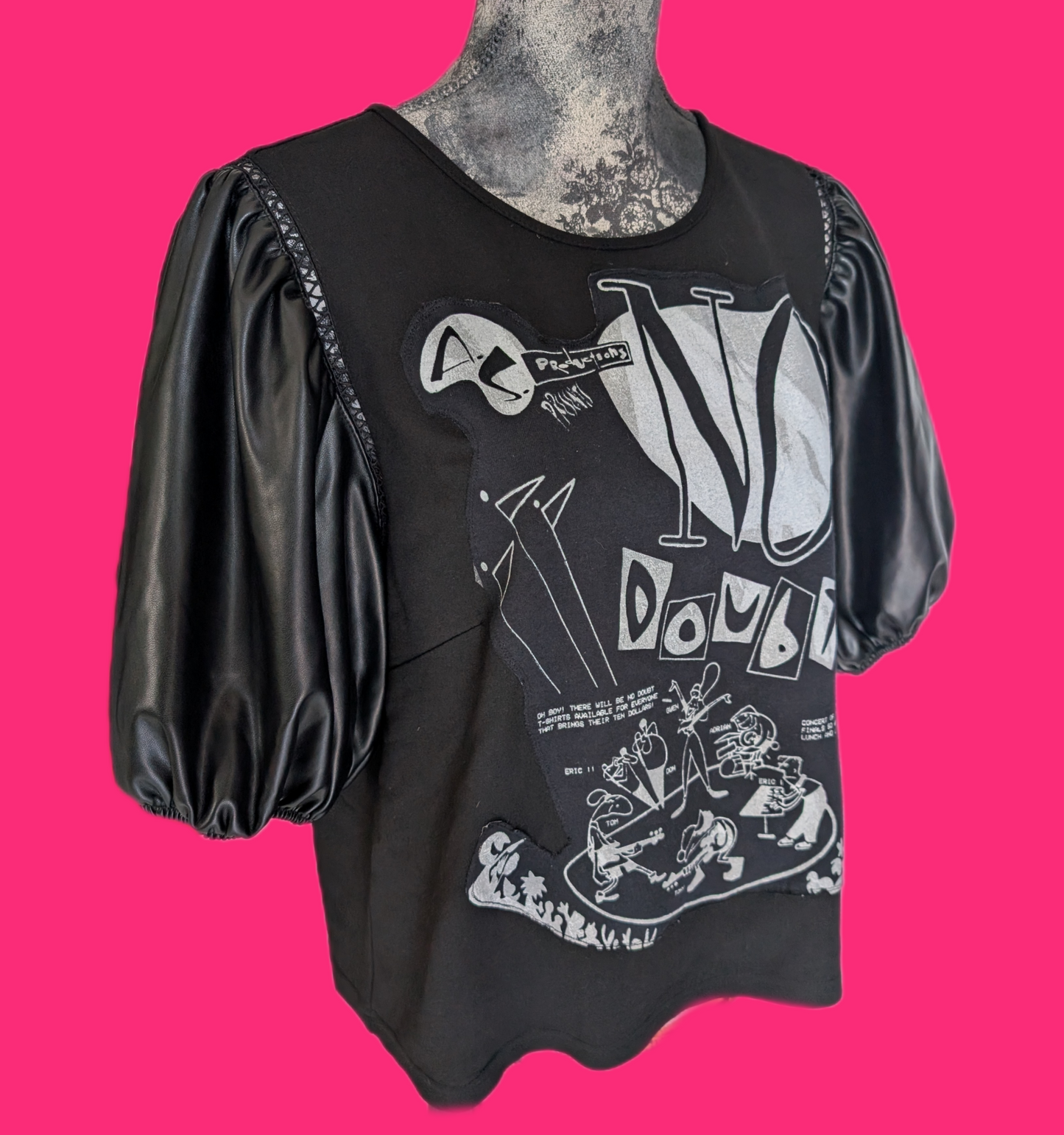 Womens reworked NO DOUBT top- XL