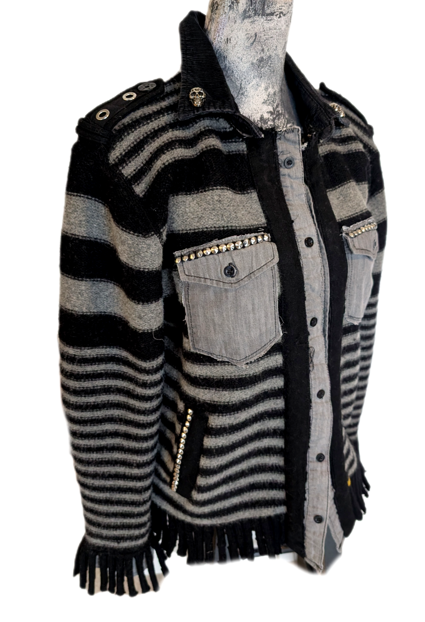 Alice In Chains reworked Cardigan sweater - womens Large fit