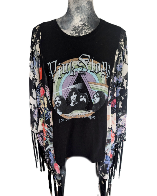 Pink Floyd/ Flower fringed Rockimono