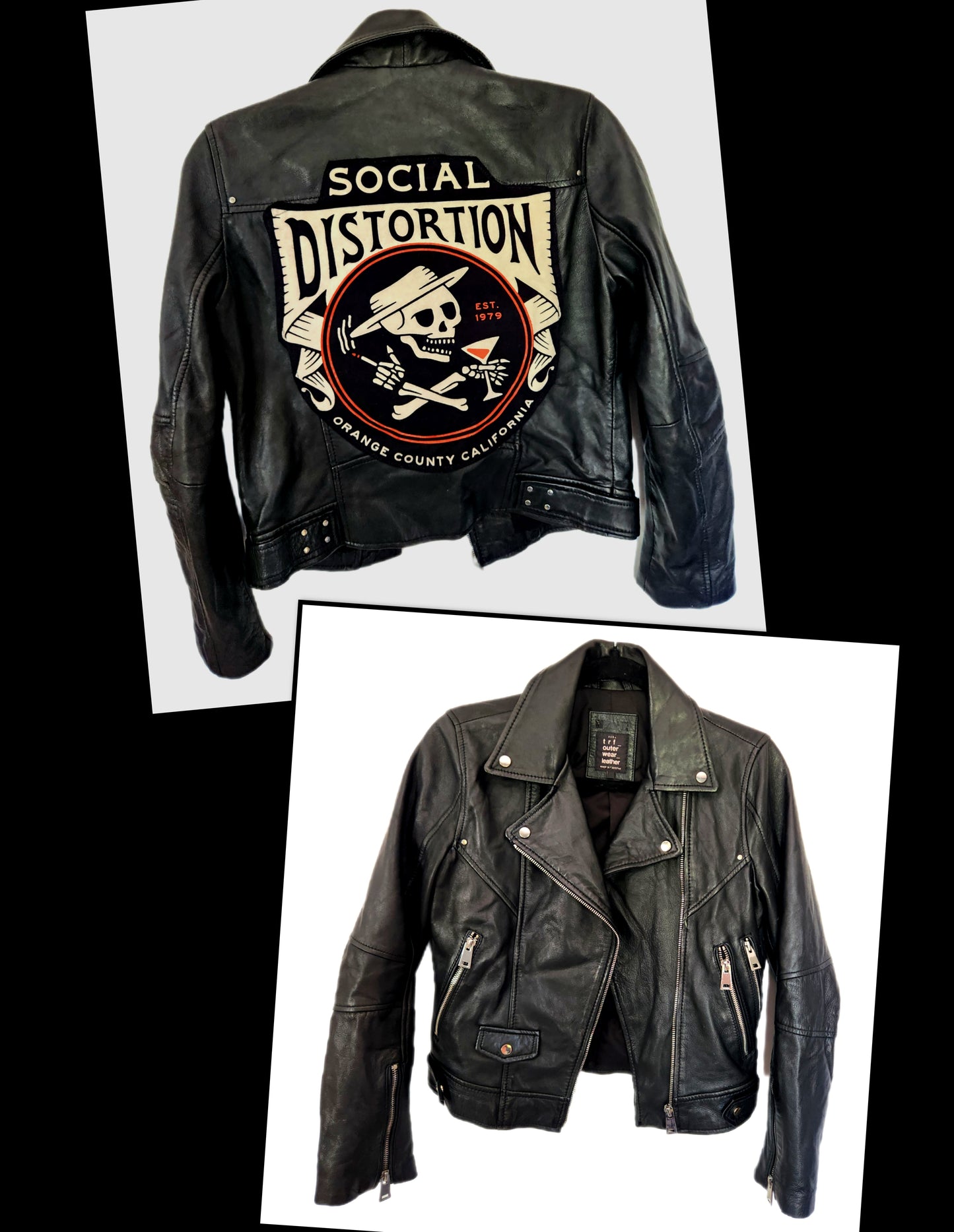 Social D leather jacket custom for Rachel