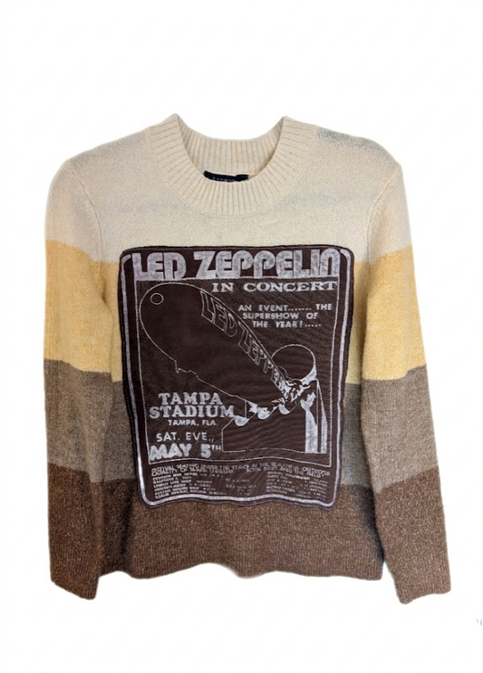 Womens 70s style Led Zeppelin sweater - size Medium
