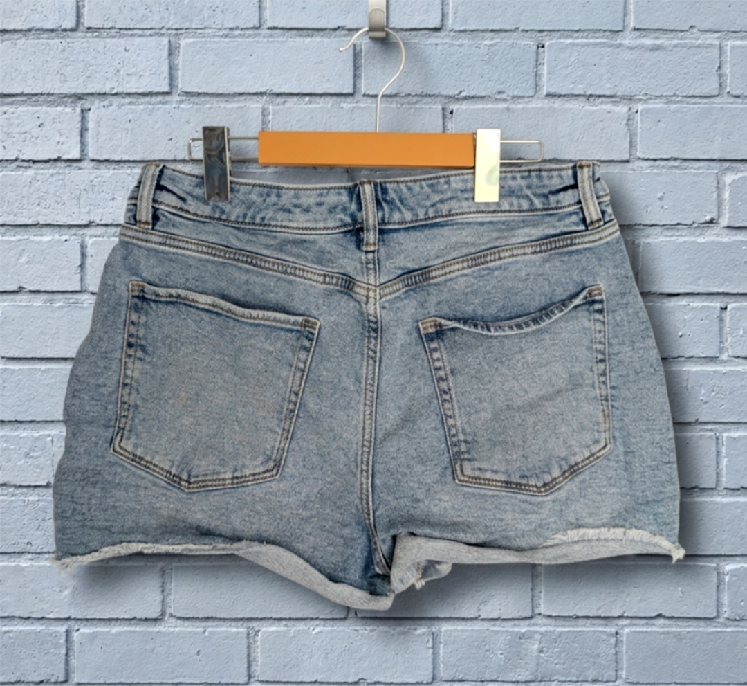 Womens denim shirt with ACDC sequin patch- size size 31 size 10