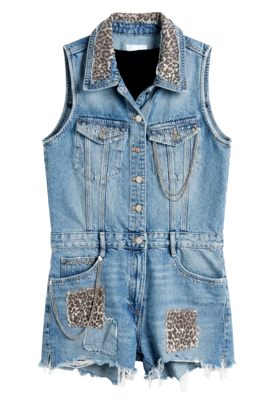 Womens NIRVANA denim romper- size L