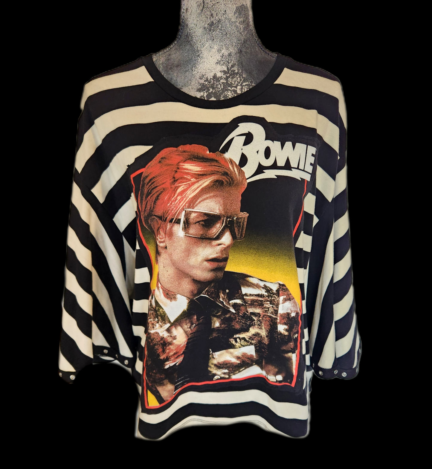 Womens striped BOWIE top- size XL