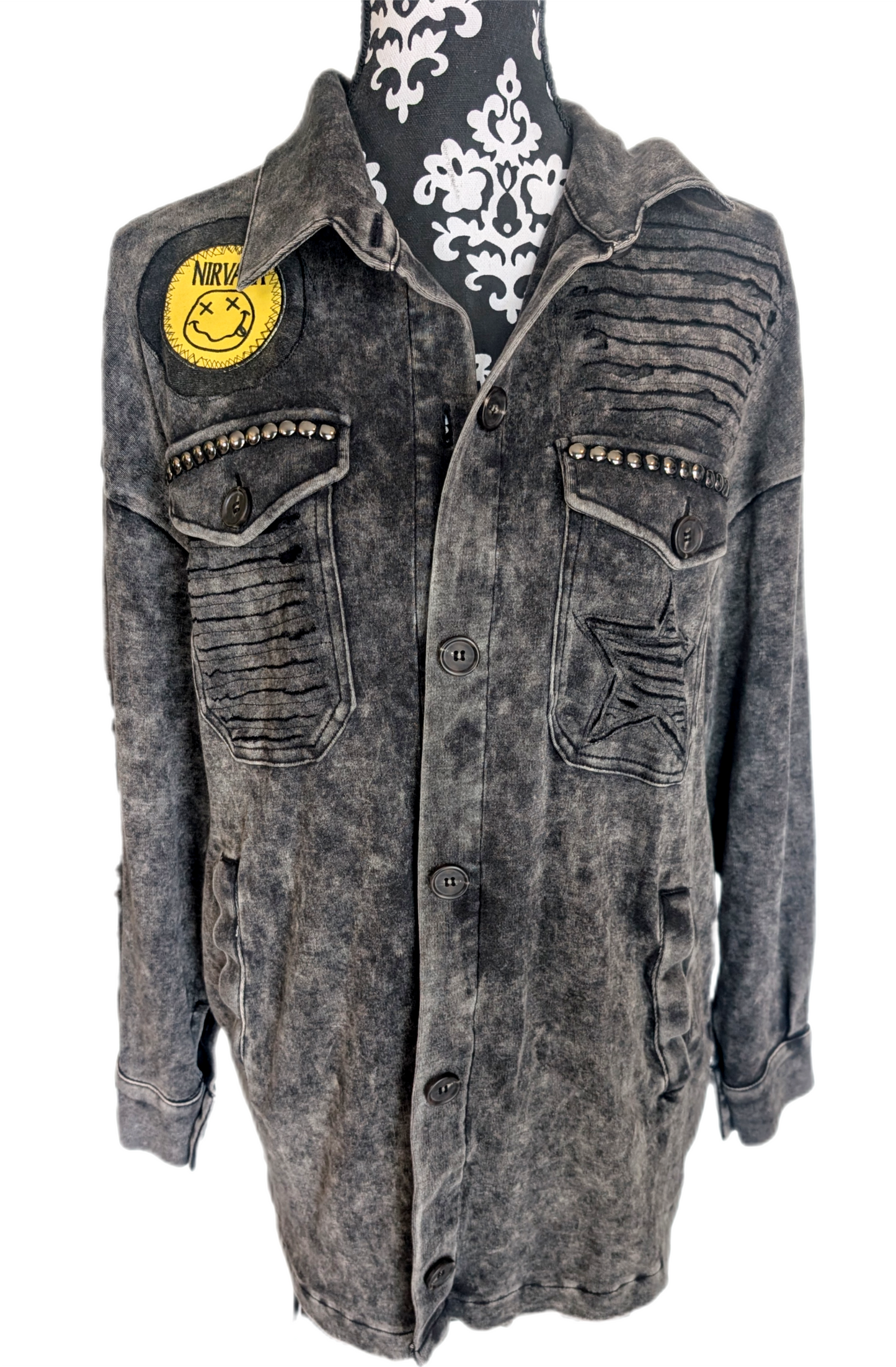 Nirvana Live at Reading Sweatshirt/ Shacket- womens M/L