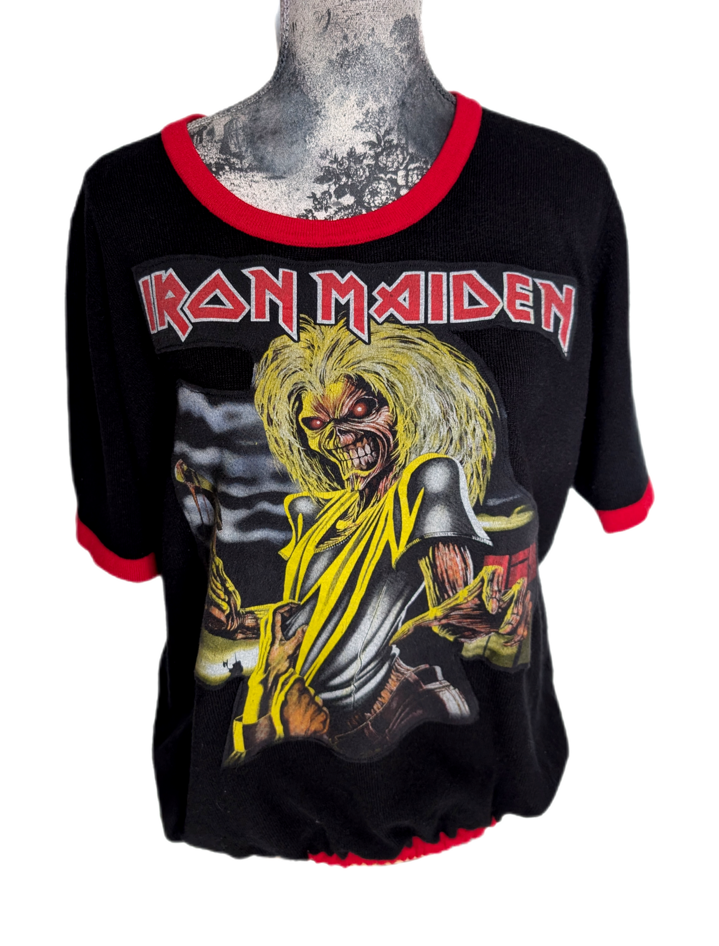Womens Iron Maiden short sleeve sweater - size XL