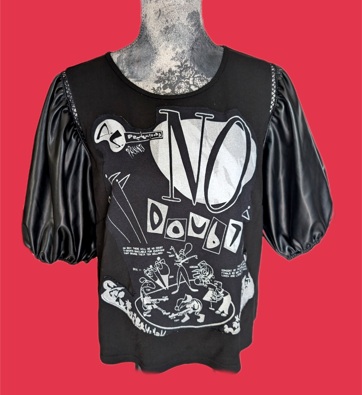 Womens reworked NO DOUBT top- XL