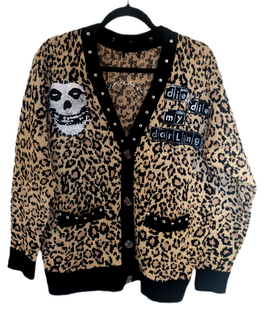 Womens MISFITS Leopard cardigan- size Medium