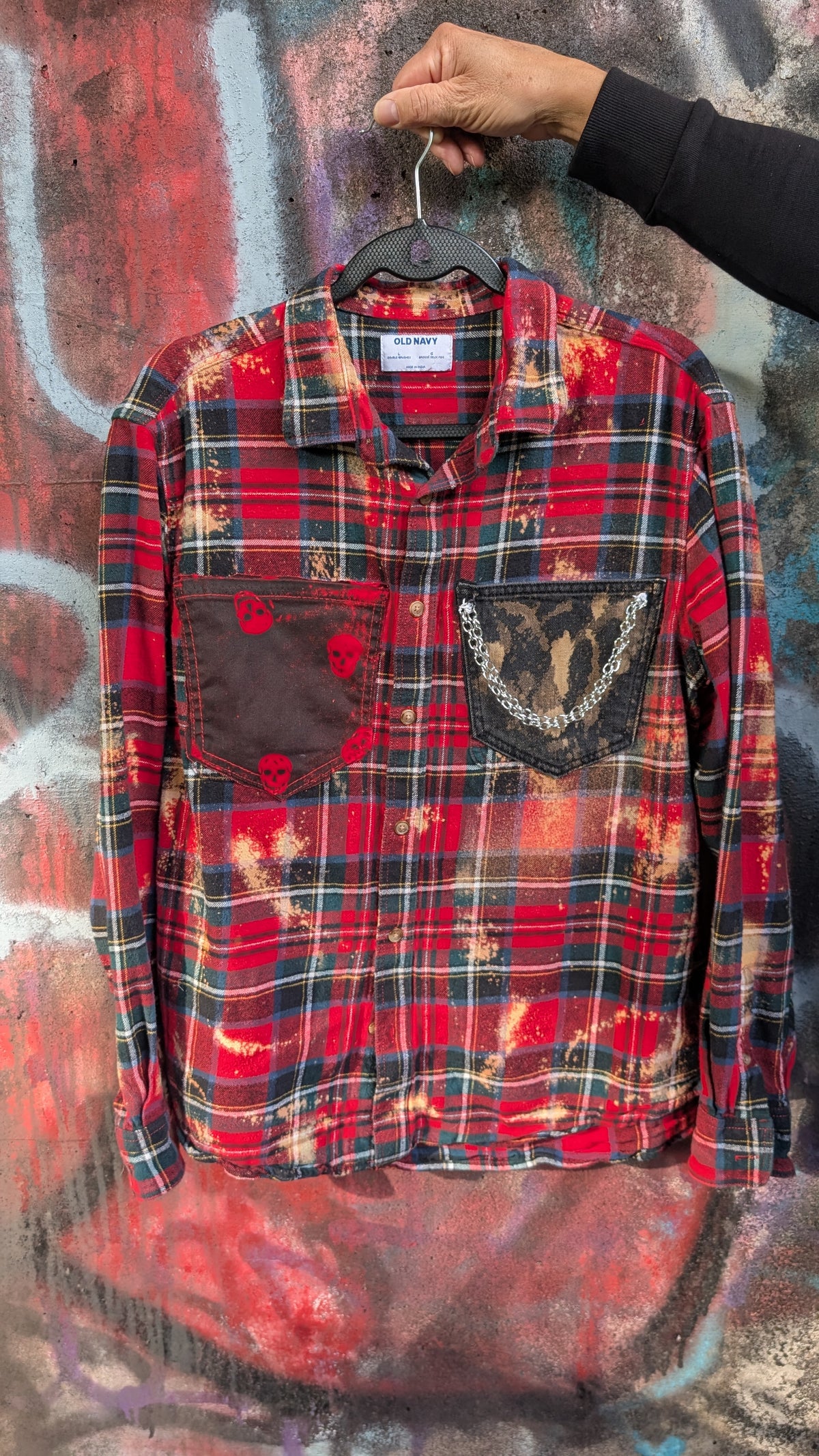 Gender neutral Kurt Cobain quote upcycled flannel- womens XL men's L