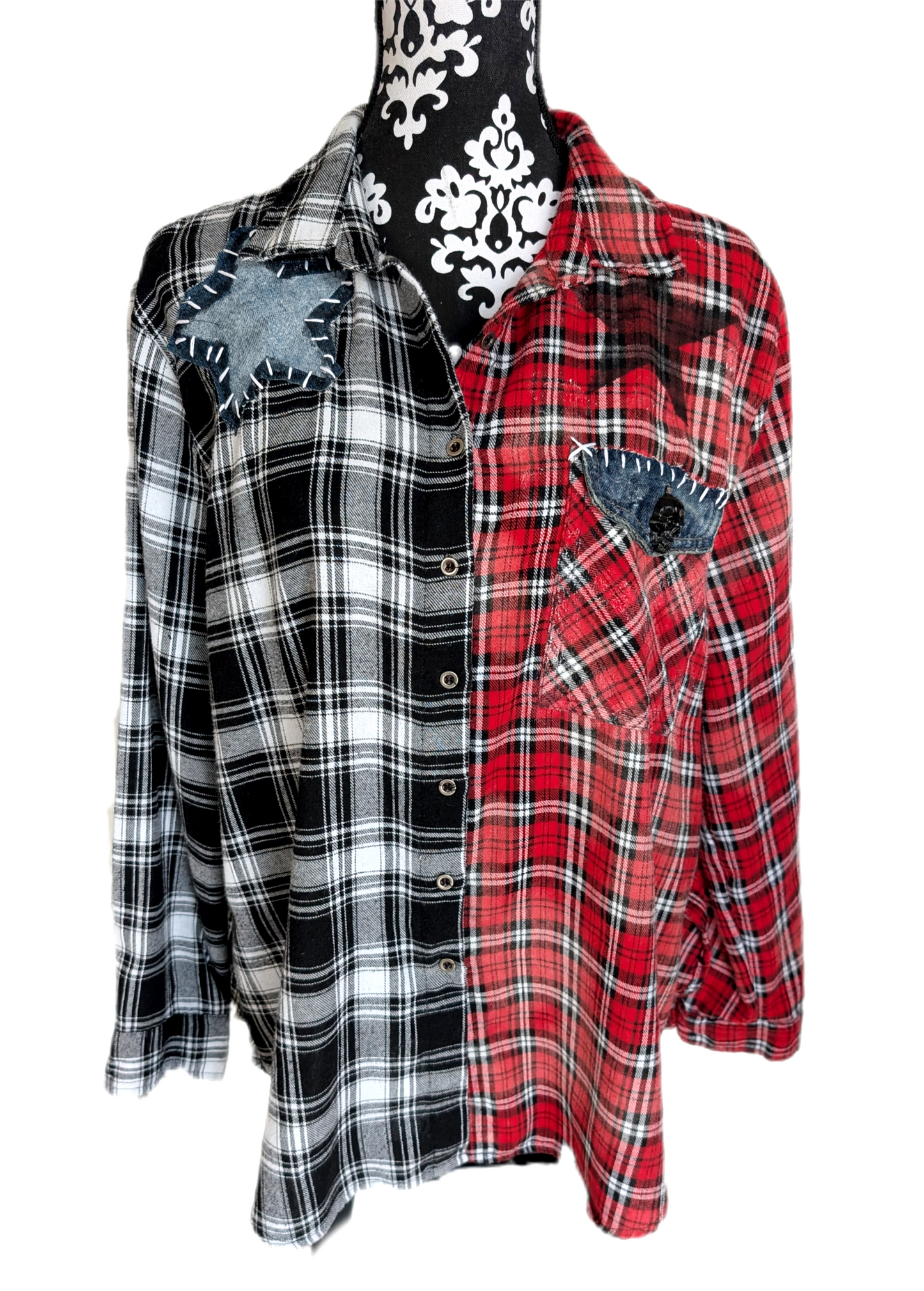 Gender Neutral 90s Grunge Greats flannel top- womens XL men's M