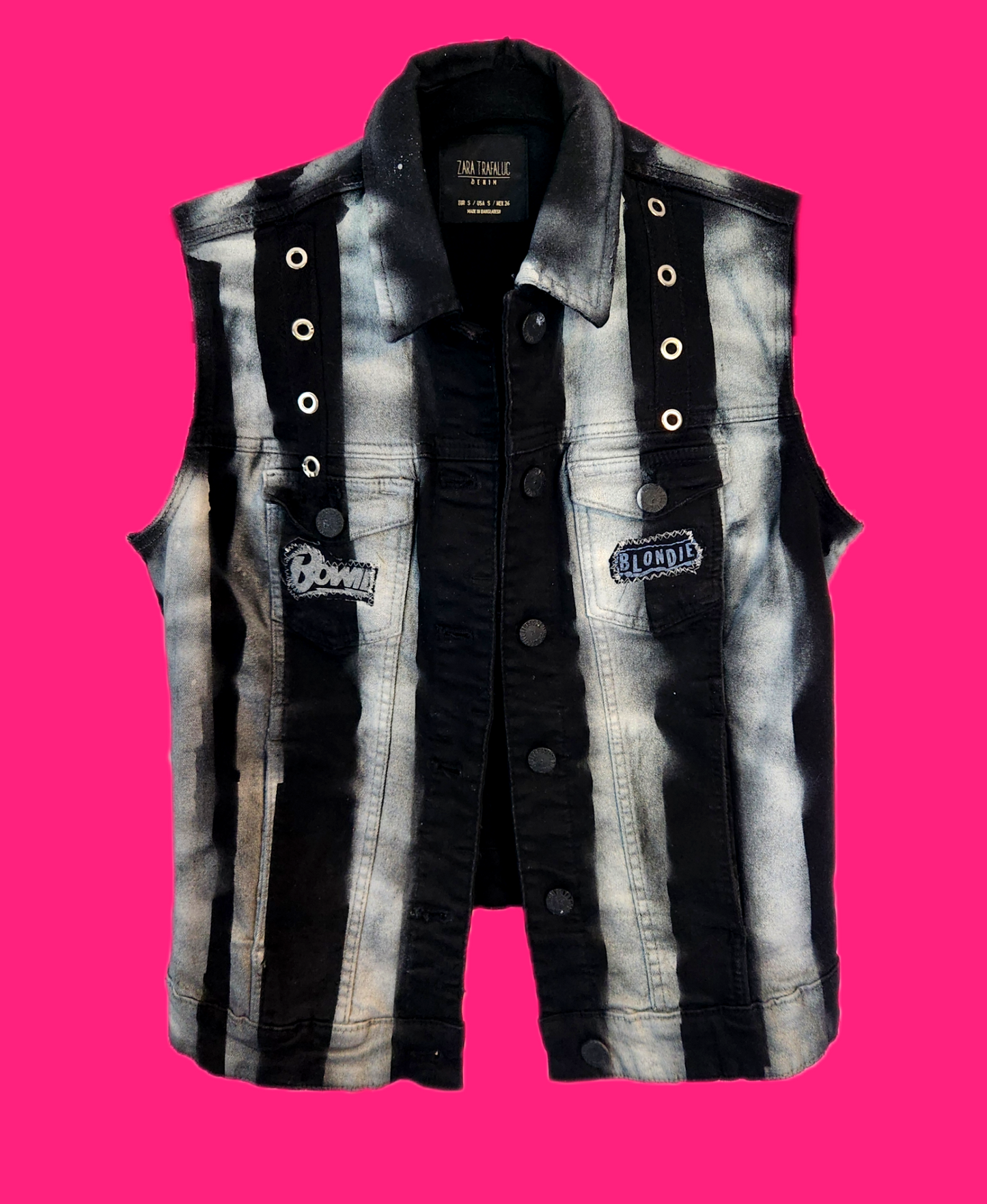 Womens denim Punk Rock vest- size Small