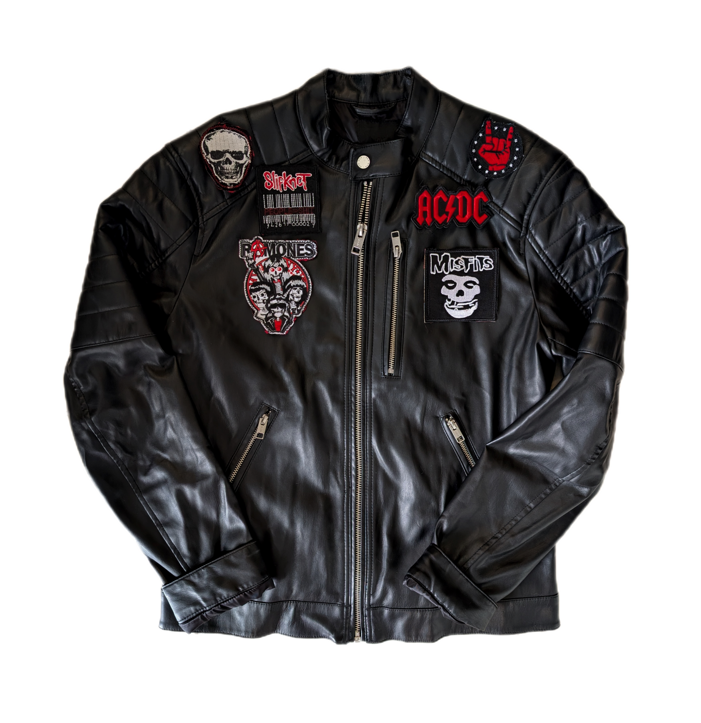 CUSTOM misfits Leather rock jacket