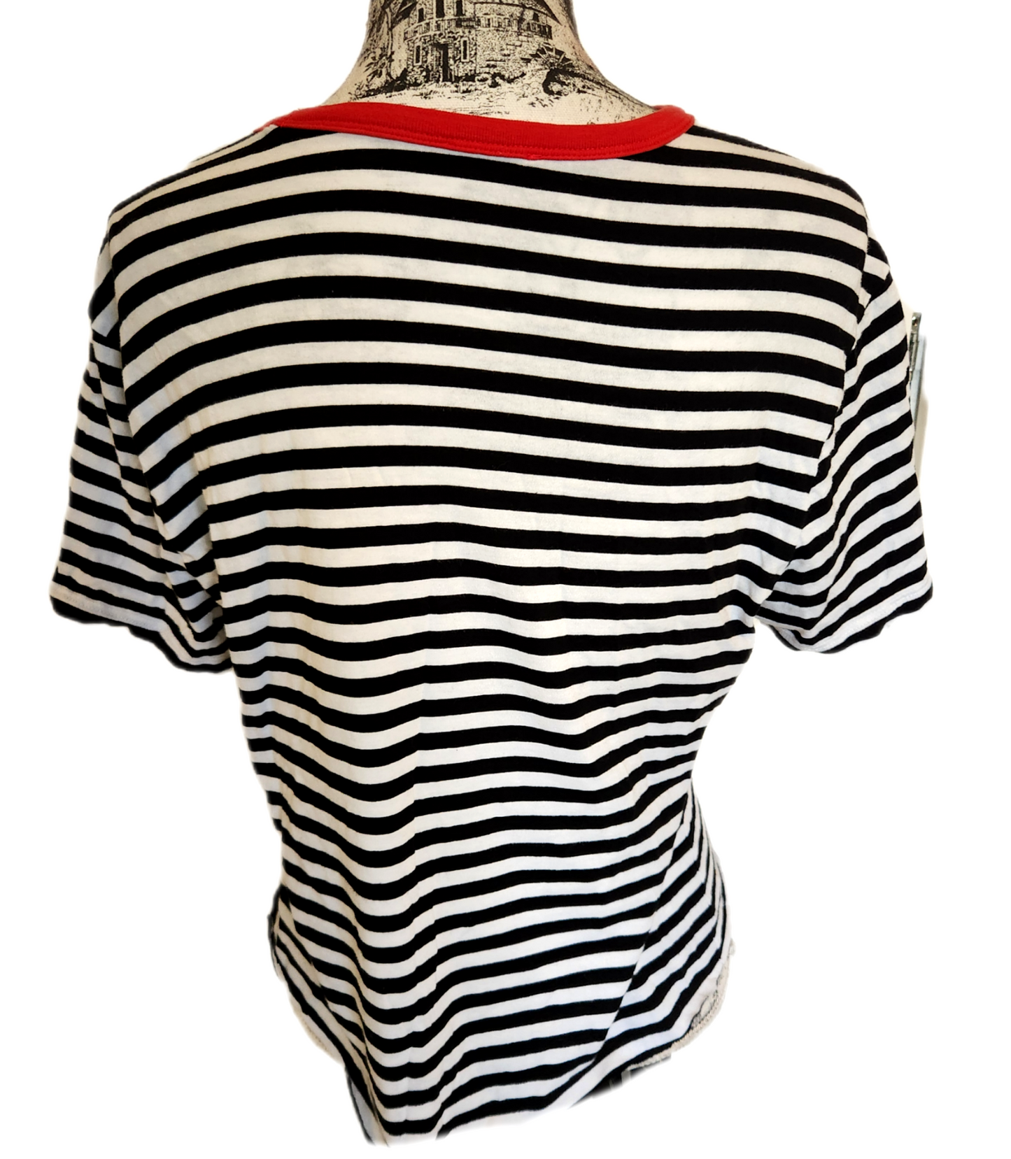 Striped Amy Winehouse Rebel Girl tee- size Large