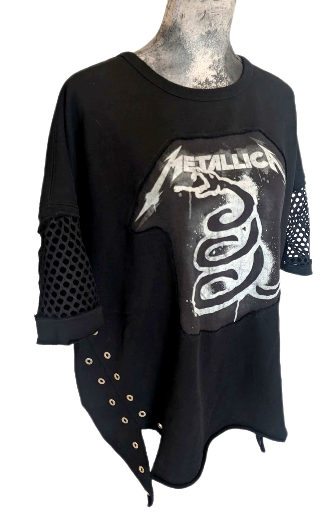 Womens Metallica Tunic Sweatshirt with Mesh- size XL