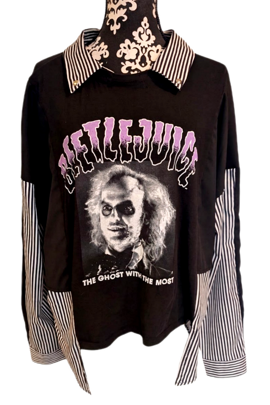 Womens BEETLEJUICE hybrid top- size XL