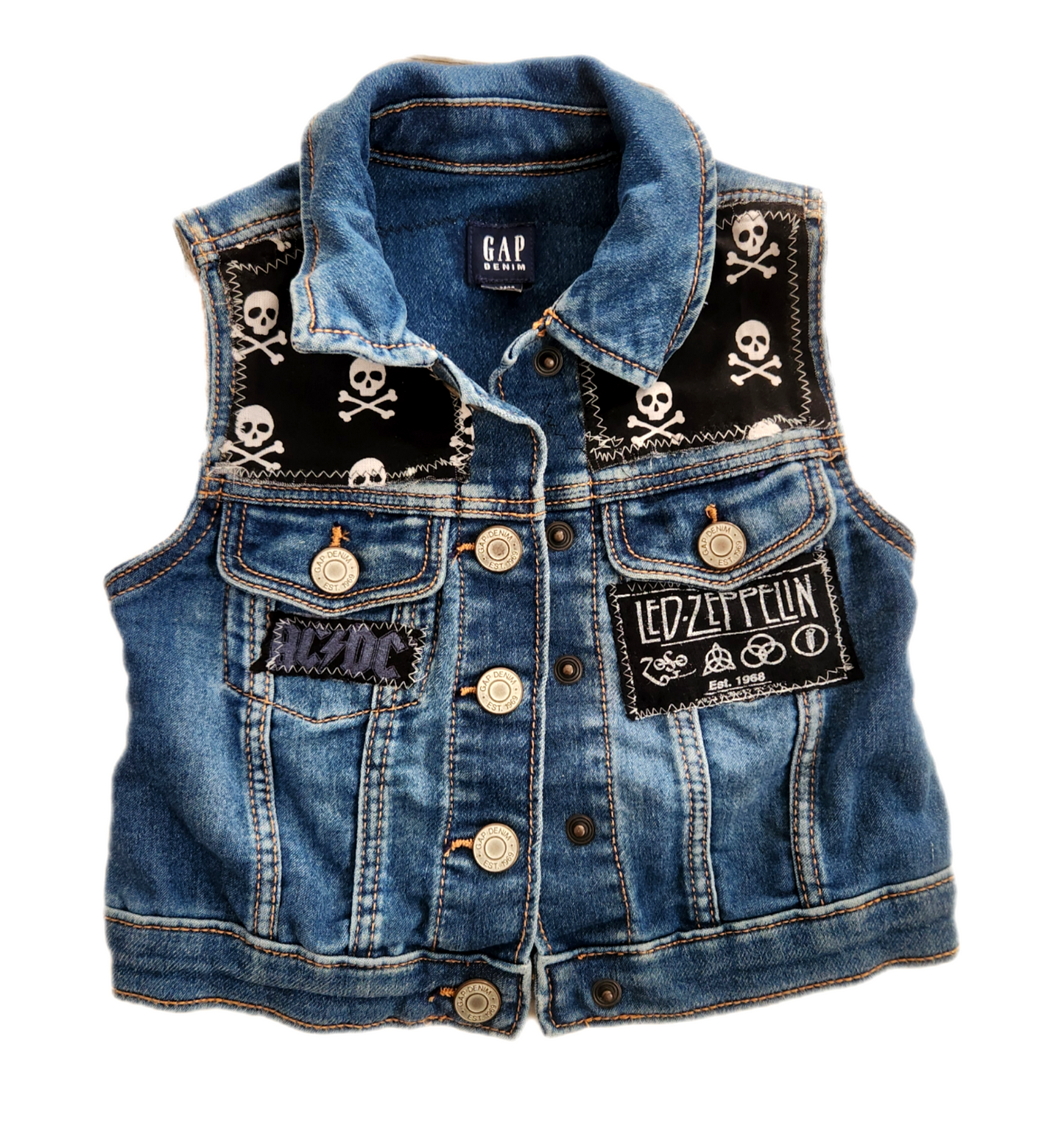 Baby denim ROCK vest- size 18-24 mos