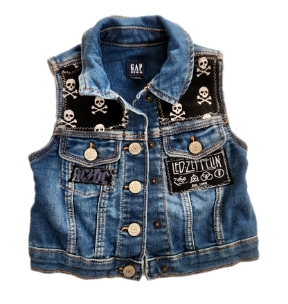 Baby denim ROCK vest- size 18-24 mos