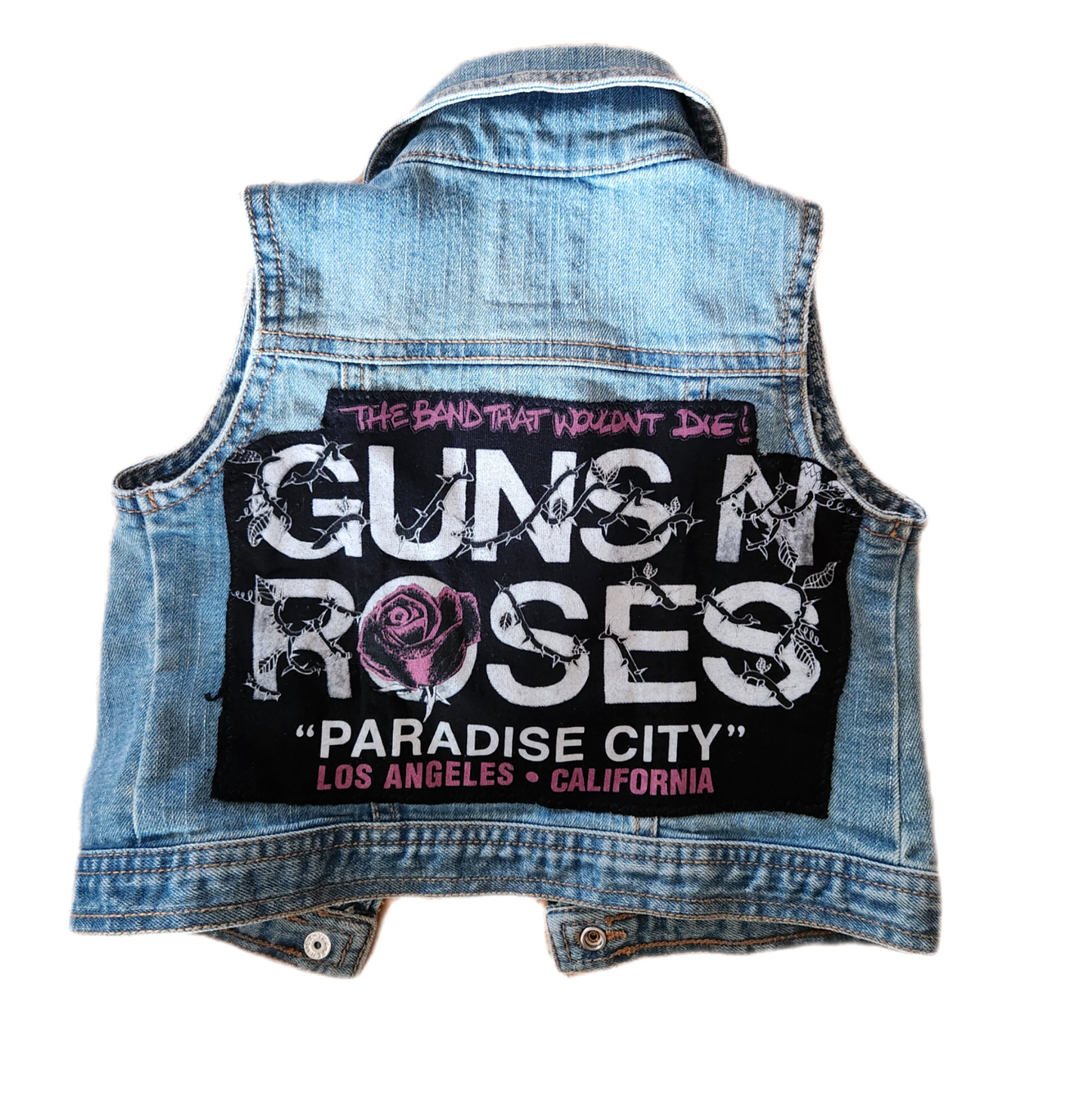 Baby girl denim ROCK vest- size 2T