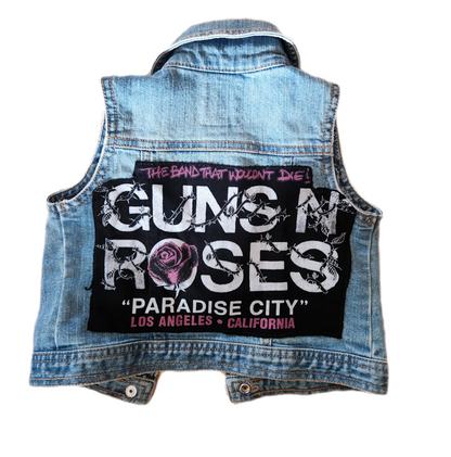 Baby girl denim ROCK vest- size 2T