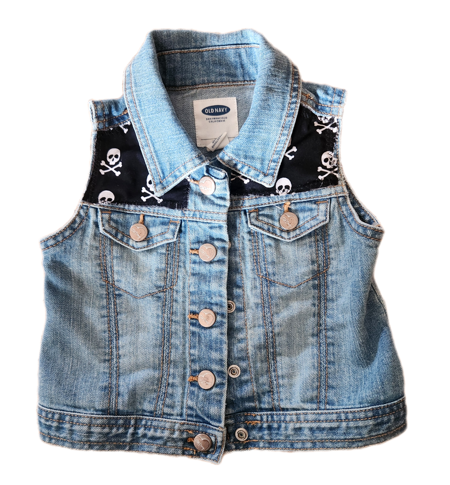 Baby girl denim ROCK vest- size 2T