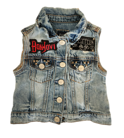 Baby denim rock vest- size 12-18 months