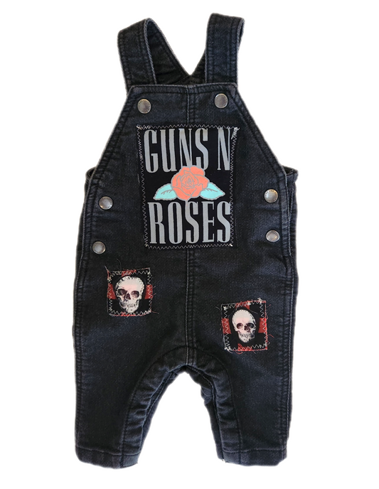 Baby denim ROCK overalls- size 3-6 months
