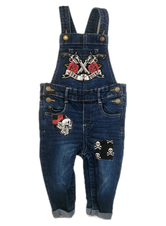 Baby denim ROCK overalls- size 18-24 months