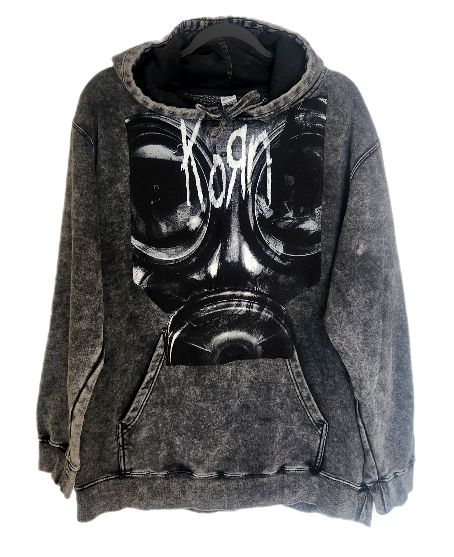 Gender Neutrel reworked hoodie with KORN - mens Large womens XL