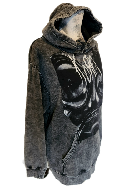 Gender Neutrel reworked hoodie with KORN - mens Large womens XL