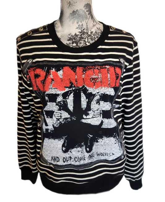 Womens upcycled Rancid sweater-  size Medium
