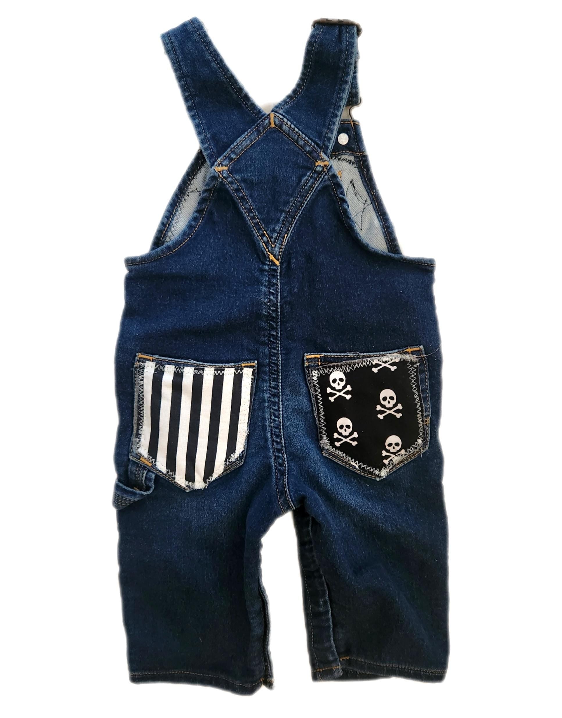 Baby denim ROCK overalls- size 6-12 mos