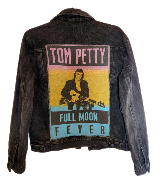Womens denim classic ROCK jacket- size MEDIUM