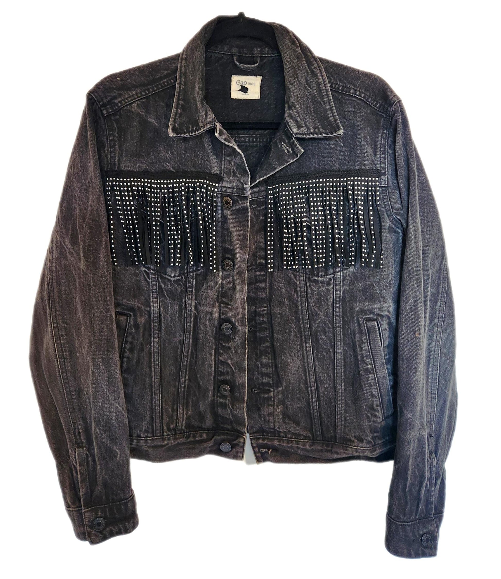 Womens denim classic ROCK jacket- size MEDIUM